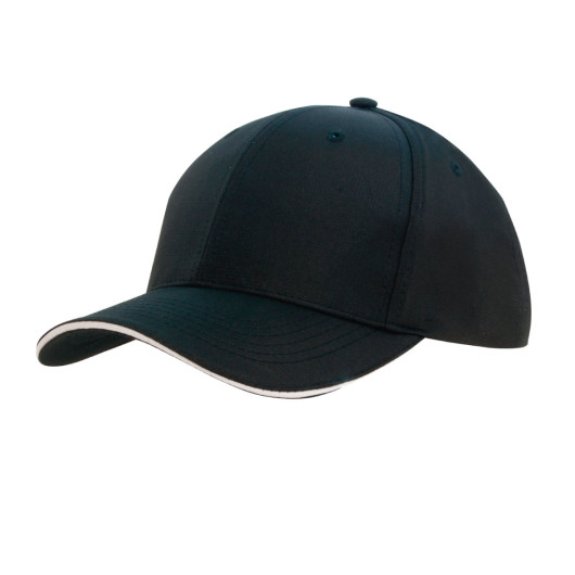 Sandwich Trim Ripstop Caps Black White